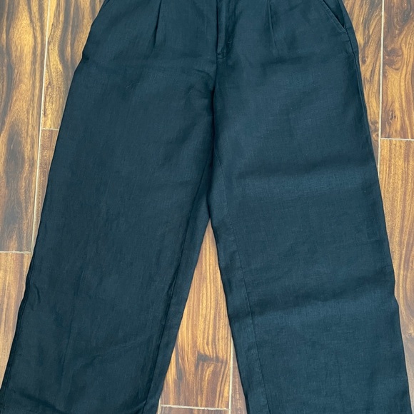 Madewell Petite Harlow Wide-Leg Pant in 100% Linen size p0 - Picture 6 of 7